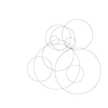 Rastgele daireler soyut geometrik bileşim