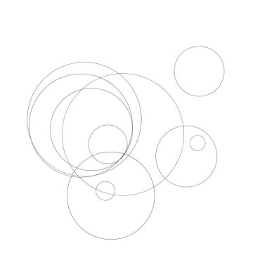 Rastgele daireler soyut geometrik bileşim