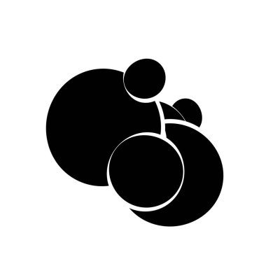 Rastgele daireler soyut geometrik bileşim