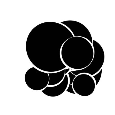 Rastgele daireler soyut geometrik bileşim