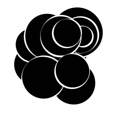 Rastgele daireler soyut geometrik bileşim