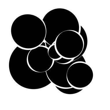 Rastgele daireler soyut geometrik bileşim