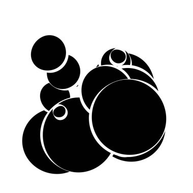 Rastgele daireler soyut geometrik bileşim