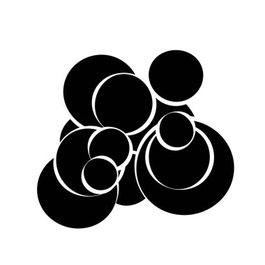 Rastgele daireler soyut geometrik bileşim