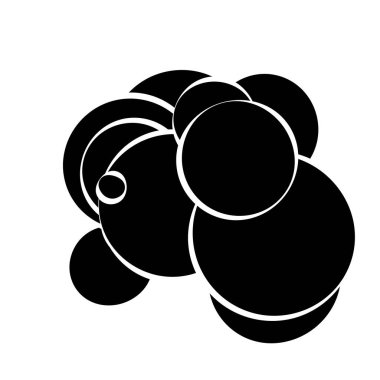 Rastgele daireler soyut geometrik bileşim