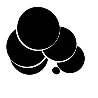 Rastgele daireler soyut geometrik bileşim