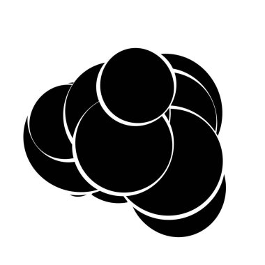 Rastgele daireler soyut geometrik bileşim