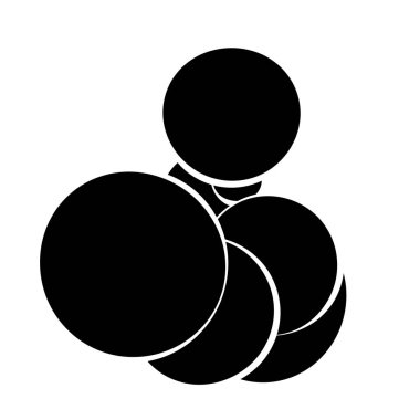 Rastgele daireler soyut geometrik bileşim