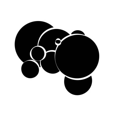 Rastgele daireler soyut geometrik bileşim