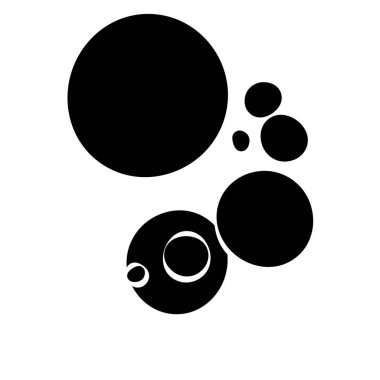 Rastgele daireler soyut geometrik bileşim