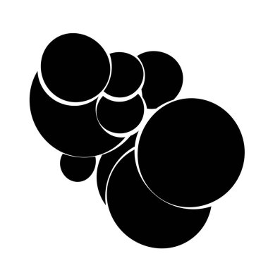 Rastgele daireler soyut geometrik bileşim