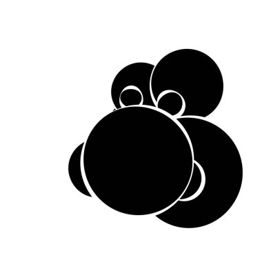 Rastgele daireler soyut geometrik bileşim