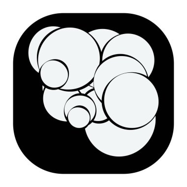 Rastgele daireler soyut geometrik bileşim