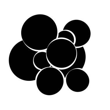 Rastgele daireler soyut geometrik bileşim