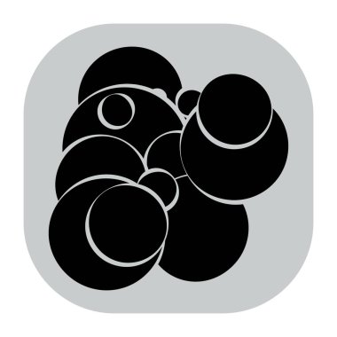 Rastgele daireler soyut geometrik bileşim