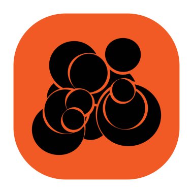 Rastgele daireler soyut geometrik bileşim