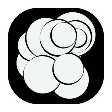 Rastgele daireler soyut geometrik bileşim