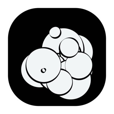 Rastgele daireler soyut geometrik bileşim