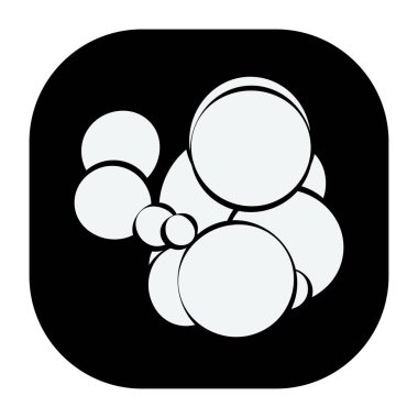 Rastgele daireler soyut geometrik bileşim