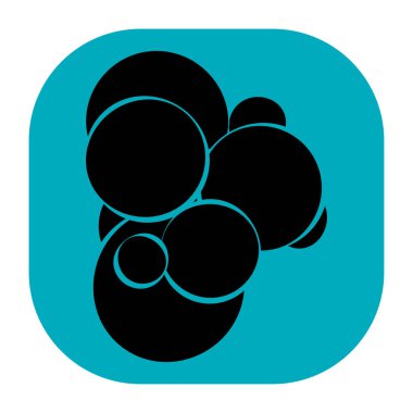 Rastgele daireler soyut geometrik bileşim