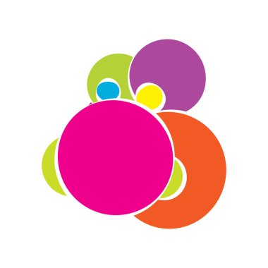 Rastgele daireler soyut geometrik bileşim