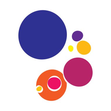 Rastgele daireler soyut geometrik bileşim