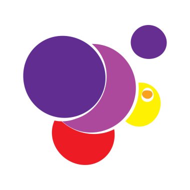 Rastgele daireler soyut geometrik bileşim