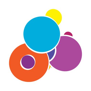 Rastgele daireler soyut geometrik bileşim