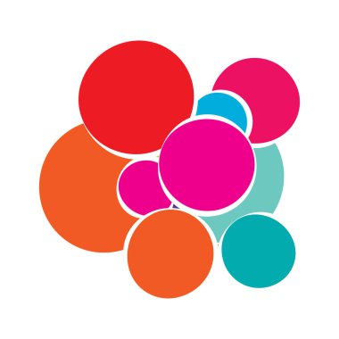 Rastgele daireler soyut geometrik bileşim