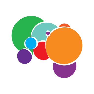 Rastgele daireler soyut geometrik bileşim