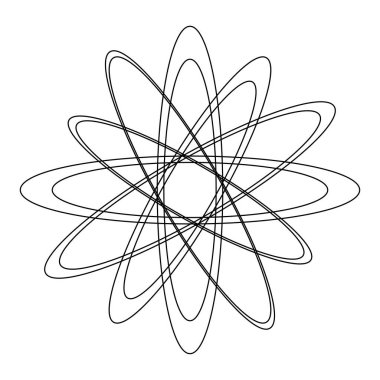 Rastgele daireler, dairesel halkalar geometrik tasarım elementleri. Stock vektör illüstrasyonu, klip- art grafikleri
