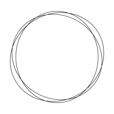 Rastgele daireler, dairesel halkalar geometrik tasarım elementleri. Stock vektör illüstrasyonu, klip- art grafikleri