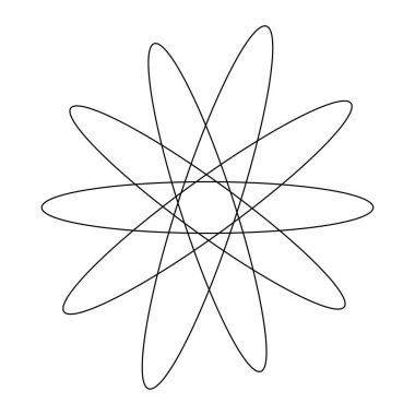 Rastgele daireler, dairesel halkalar geometrik tasarım elementleri. Stock vektör illüstrasyonu, klip- art grafikleri