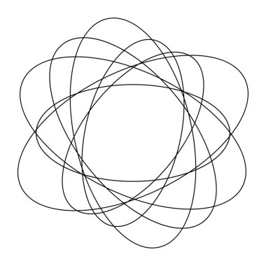 Rastgele daireler, dairesel halkalar geometrik tasarım elementleri. Stock vektör illüstrasyonu, klip- art grafikleri