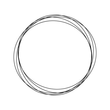 Rastgele daireler, dairesel halkalar geometrik tasarım elementleri. Stock vektör illüstrasyonu, klip- art grafikleri