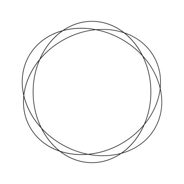 Rastgele daireler, dairesel halkalar geometrik tasarım elementleri. Stock vektör illüstrasyonu, klip- art grafikleri