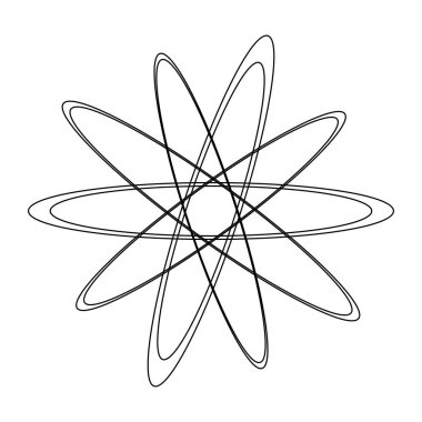 Rastgele daireler, dairesel halkalar geometrik tasarım elementleri. Stock vektör illüstrasyonu, klip- art grafikleri