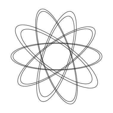 Rastgele daireler, dairesel halkalar geometrik tasarım elementleri. Stock vektör illüstrasyonu, klip- art grafikleri