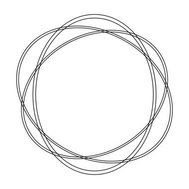Rastgele daireler, dairesel halkalar geometrik tasarım elementleri. Stock vektör illüstrasyonu, klip- art grafikleri