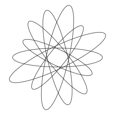 Rastgele daireler, dairesel halkalar geometrik tasarım elementleri. Stock vektör illüstrasyonu, klip- art grafikleri