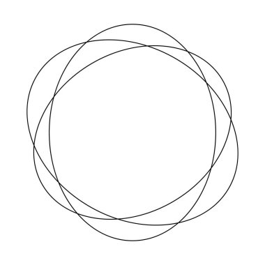 Rastgele daireler, dairesel halkalar geometrik tasarım elementleri. Stock vektör illüstrasyonu, klip- art grafikleri