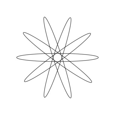 Rastgele daireler, dairesel halkalar geometrik tasarım elementleri. Stock vektör illüstrasyonu, klip- art grafikleri