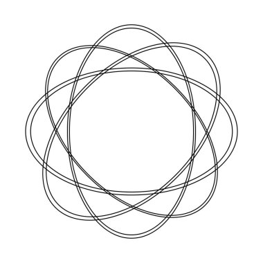 Rastgele daireler, dairesel halkalar geometrik tasarım elementleri. Stock vektör illüstrasyonu, klip- art grafikleri