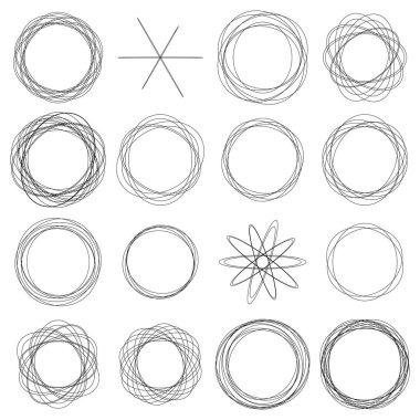 Rastgele daireler, dairesel halkalar geometrik tasarım ögesi