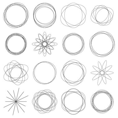 Rastgele daireler, dairesel halkalar geometrik tasarım ögesi