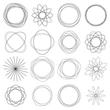 Rastgele daireler, dairesel halkalar geometrik tasarım ögesi