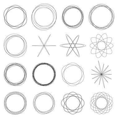 Rastgele daireler, dairesel halkalar geometrik tasarım ögesi