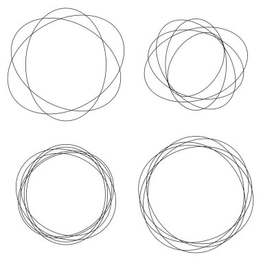 Rastgele daireler, dairesel halkalar geometrik tasarım ögesi