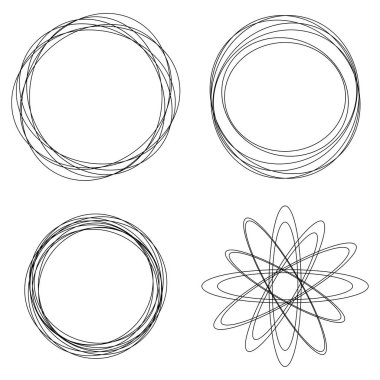 Rastgele daireler, dairesel halkalar geometrik tasarım ögesi
