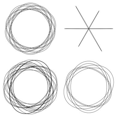 Rastgele daireler, dairesel halkalar geometrik tasarım ögesi